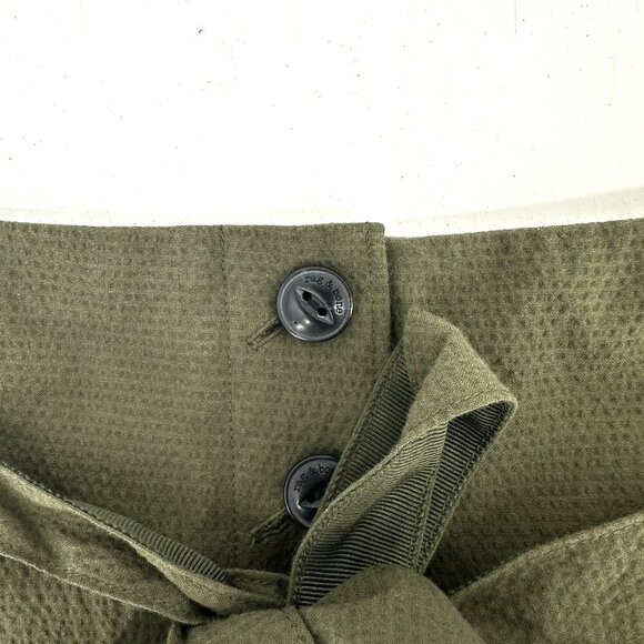 NWT Rag & Bone Camille Belted Seersucker High Waist Shorts Olive Green Size 0 - Picture 5 of 10